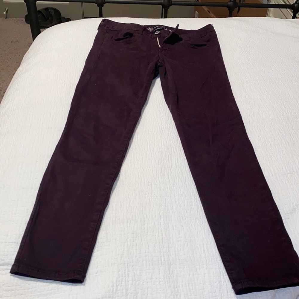 American Eagle purple velvet regular jeans